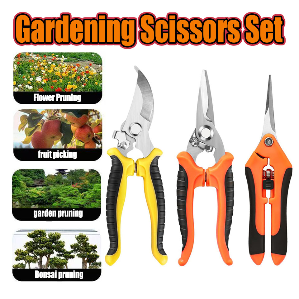 Gardening Tools Pink - Juego de tijeras de jardinería de