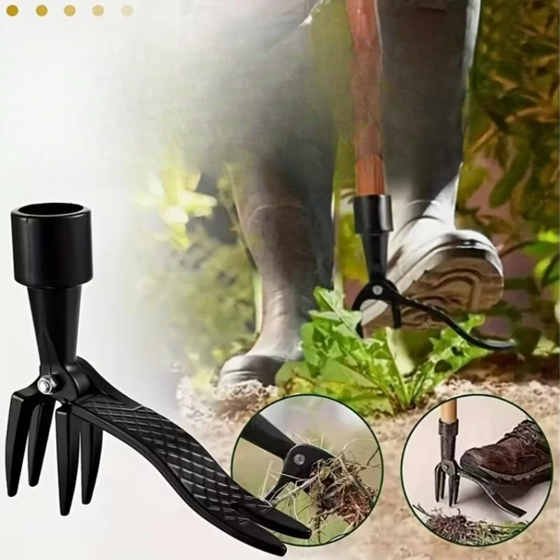 Grass Seed Spreader - Desherbador Vertical de 4 Garras Resistente,