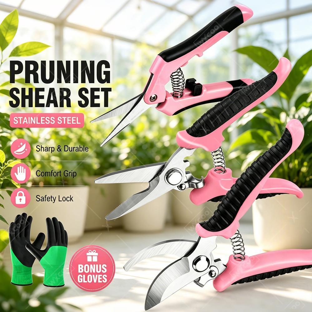 Tijeras de Podar para Jardín,  - Gardening Tools Pink reseña y precio
